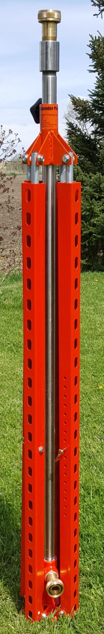 propane flare collapsed for storage and transport