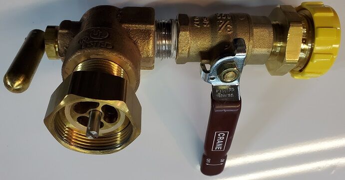 Propane withdrawal / product transfer components